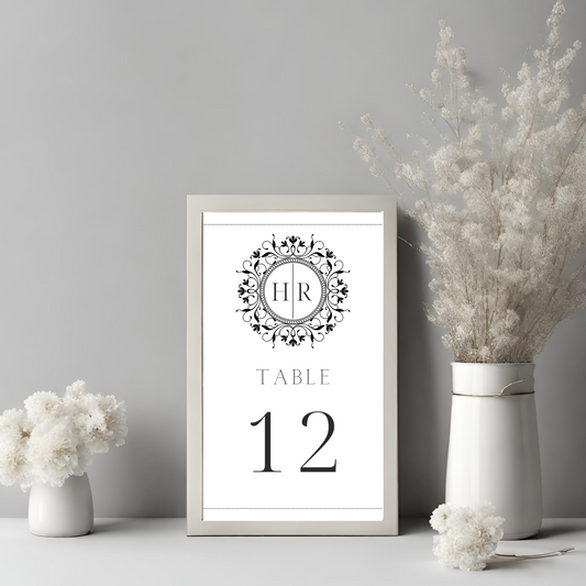 Minimalist Table Number Digital Download - Online Template