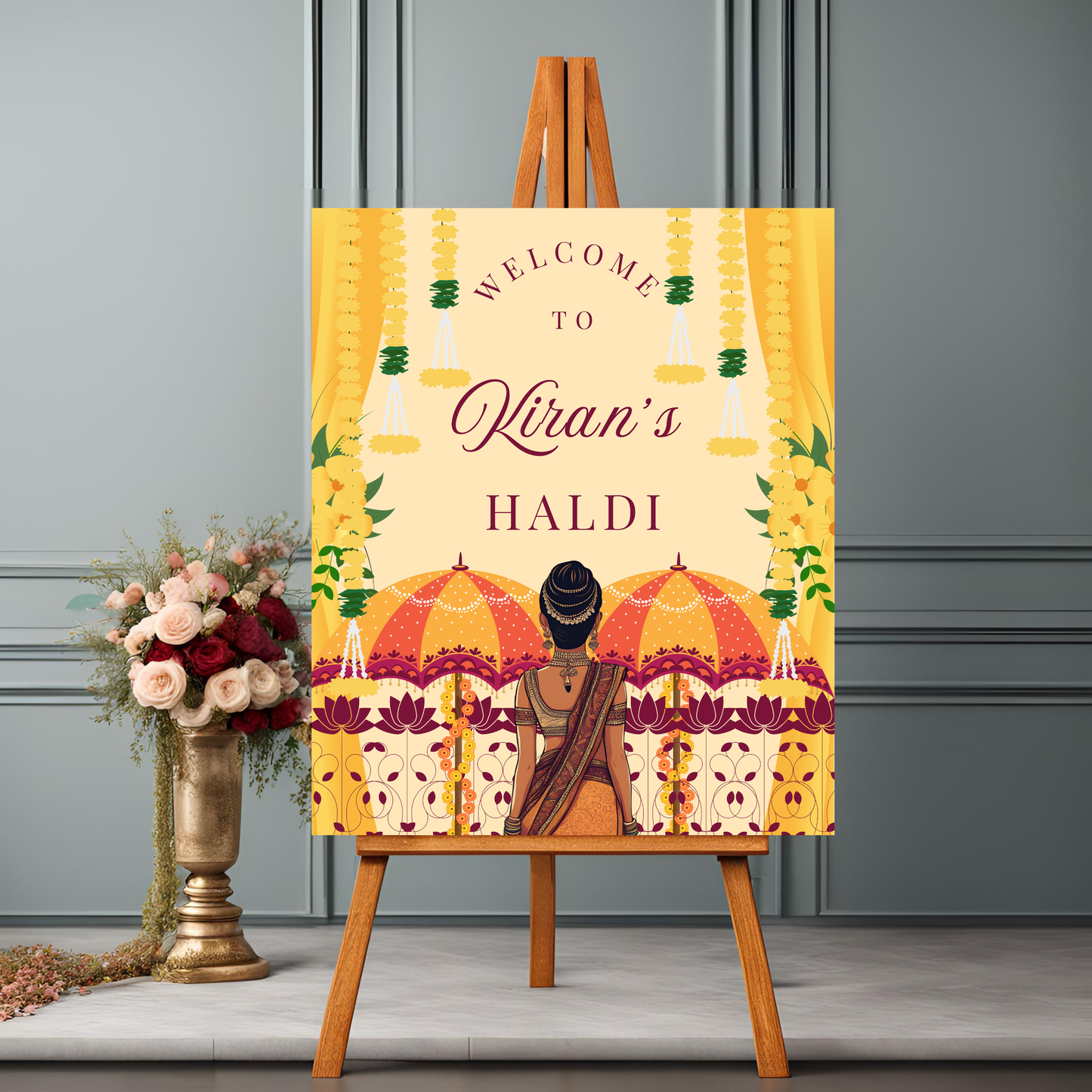 Haldi Entrance Board Digital Download - Online Template