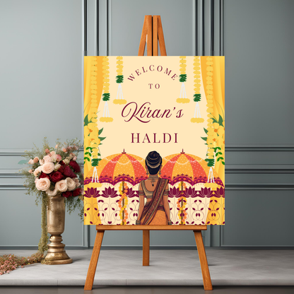 Haldi Entrance Board Digital Download - Online Template