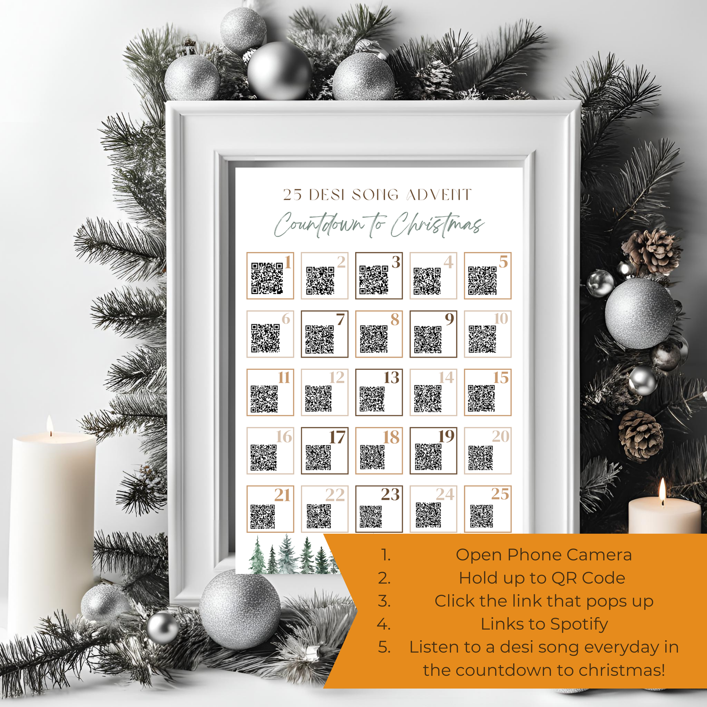 Desi Music Advent Calendar Instant Download