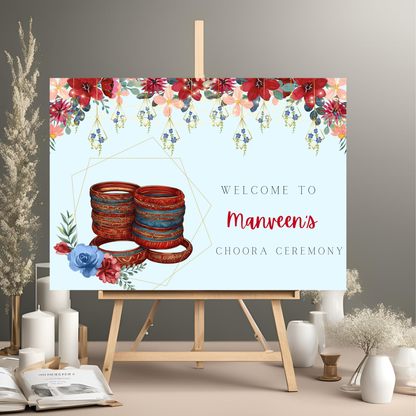 Decor Choora Ceremony Entrance Board Digital Download - Online Template