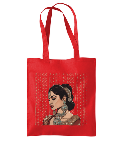 South Asian Art - Brown Boss Babe Tote Bag
