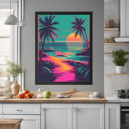 Coastal Gallery Wall - Printable Wall Art Summer Aesthetic Colourful Beach Poster
