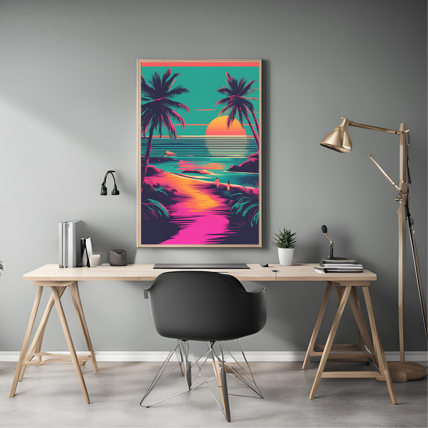 Coastal Gallery Wall - Printable Wall Art Summer Aesthetic Colourful Beach Poster
