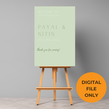Coloured Minimalist Entrance Board Digital Download - Online Template