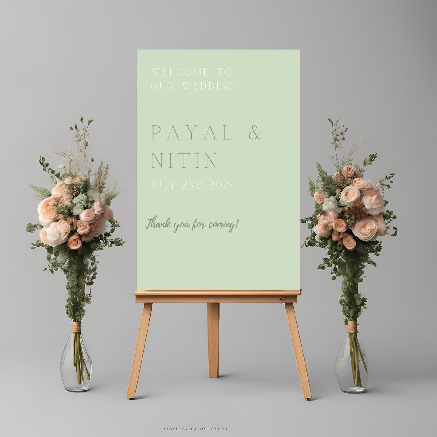 Coloured Minimalist Entrance Board Digital Download - Online Template