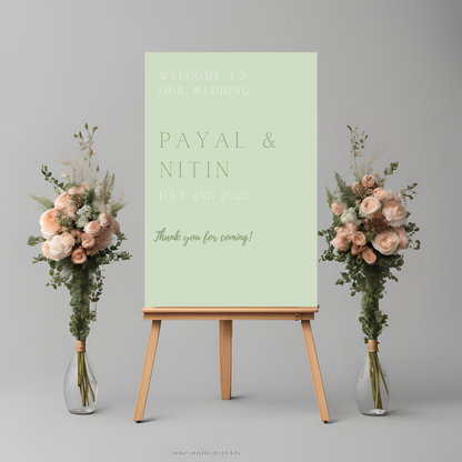 Coloured Minimalist Entrance Board Digital Download - Online Template