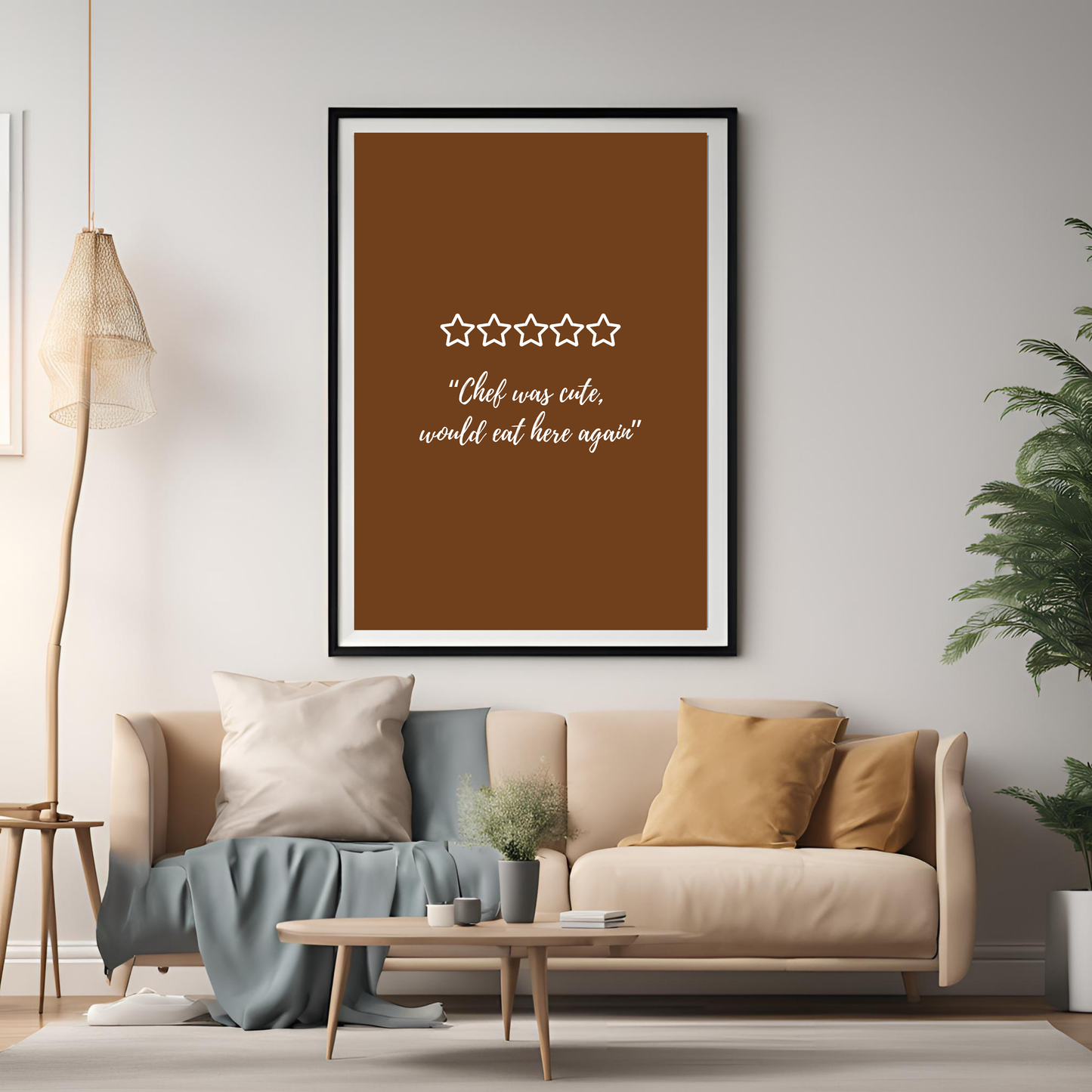 5 Star Chef Framed A4 Print - Portrait/Black