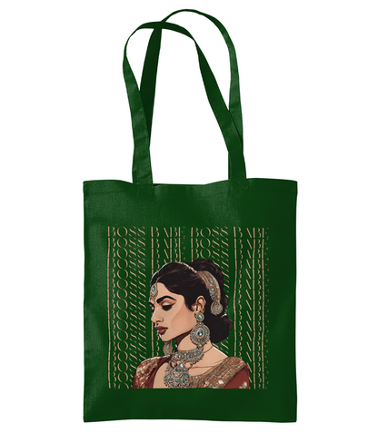 South Asian Art - Brown Boss Babe Tote Bag