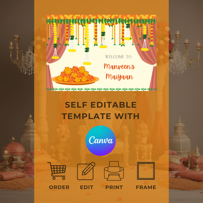 Decor Maiyaan Entrance Board - Digital Download Online Template