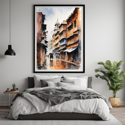 Lahore City Travel Print Digital Art Print