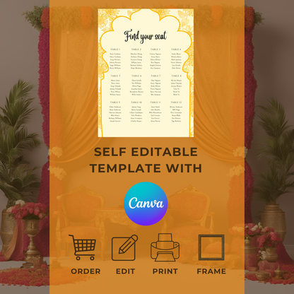 Yellow Seating Plan Digital Download