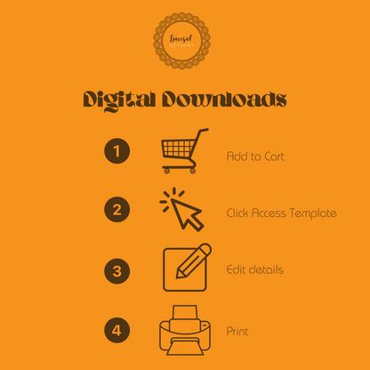 Teal Table No Digital Download - Online Template