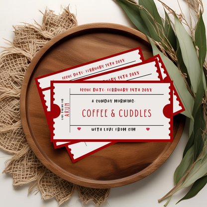 Love Coupon Editable Digital Template