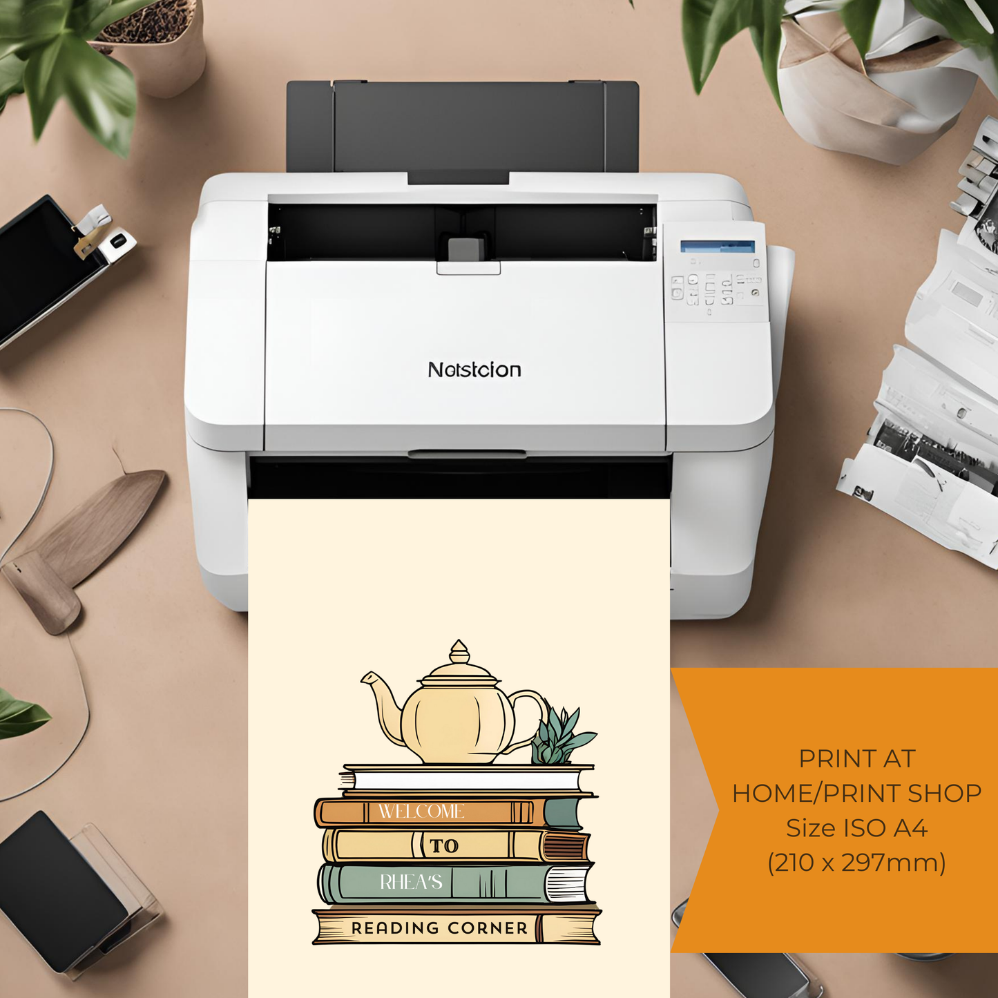 Book Lovers Customisable Print Digital Download - Online Template