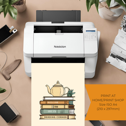 Book Lovers Customisable Print Digital Download - Online Template
