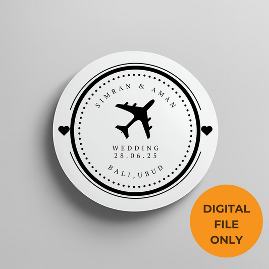 Destination Wedding Monogram Digital Download - Online Template