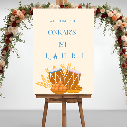 Lohri Decor Entrance Board Digital Download - Online Template