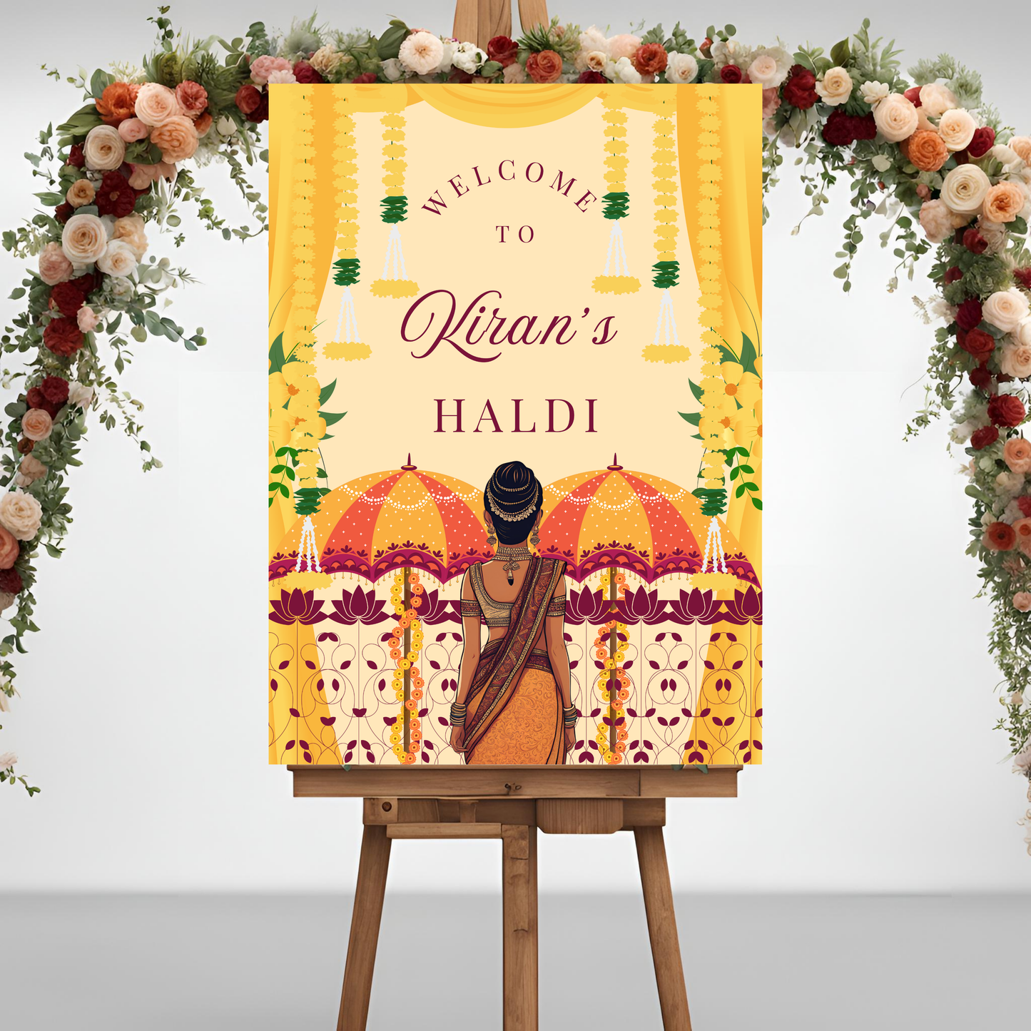 Haldi Entrance Board Digital Download - Online Template