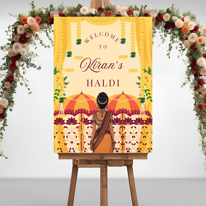 Haldi Entrance Board Digital Download - Online Template