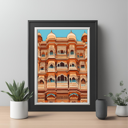 Indian Facade Architecture Wall Art Digital Download