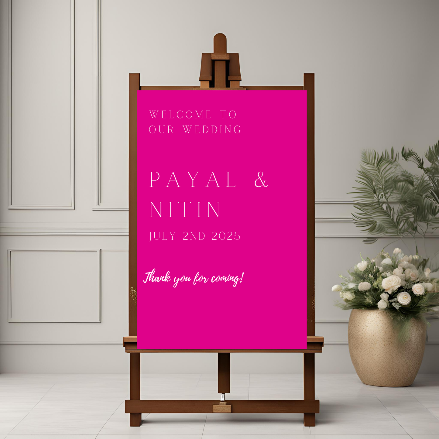 Coloured Minimalist Entrance Board Digital Download - Online Template
