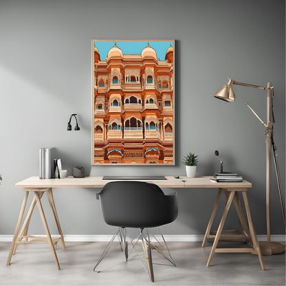 Indian Facade Architecture Wall Art Digital Download