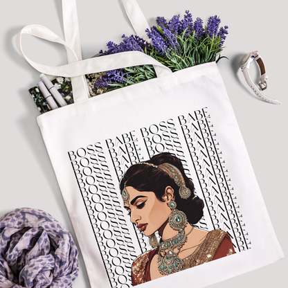 South Asian Art - Boss Babe Tote Bag