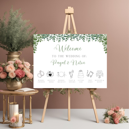 Leaf Wedding Timeline Digital Download - Online Template