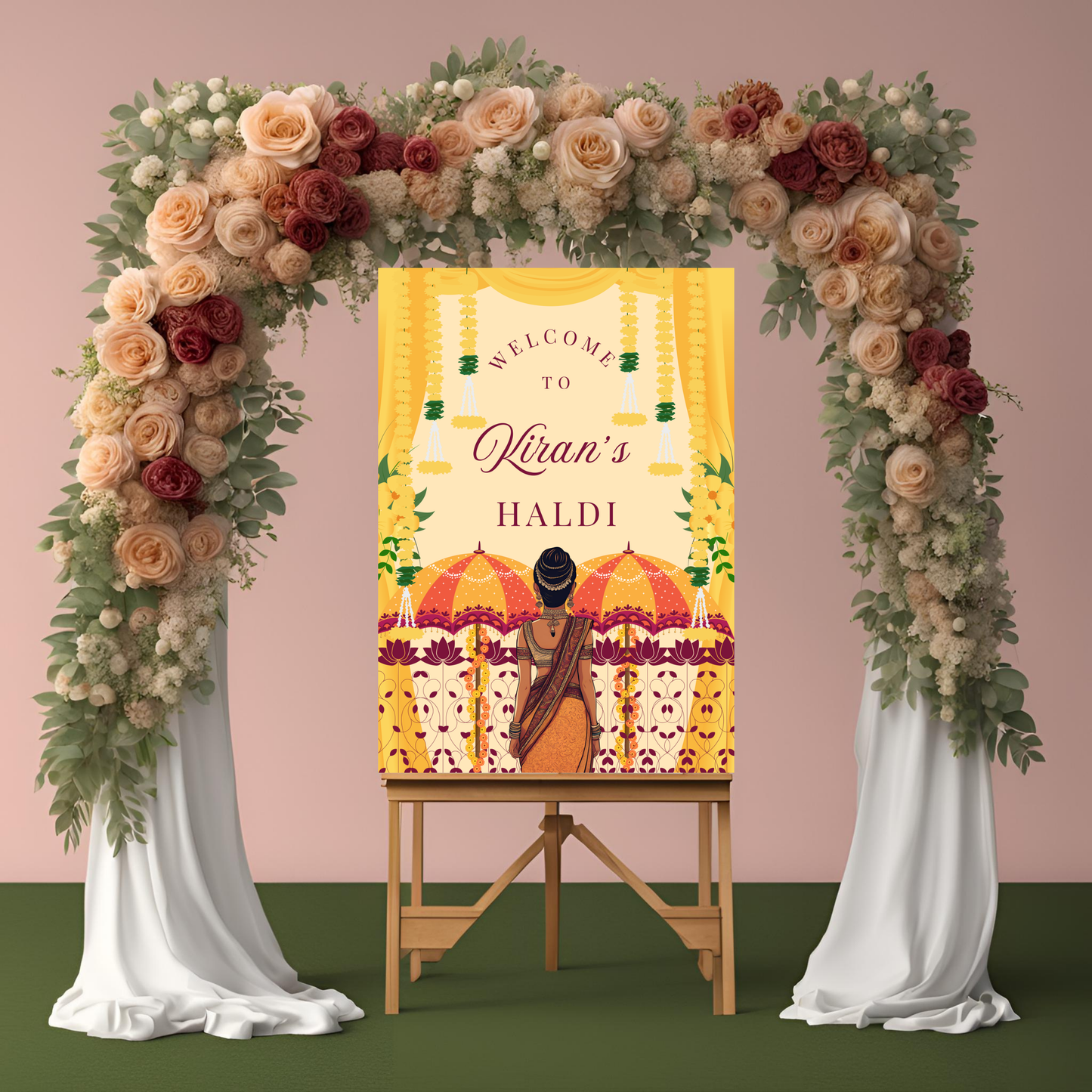 Haldi Entrance Board Digital Download - Online Template