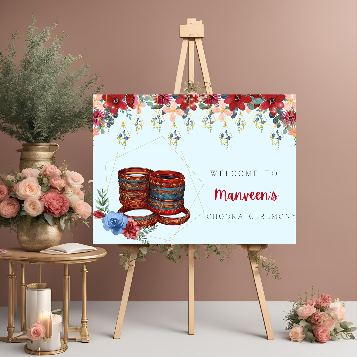 Decor Choora Ceremony Entrance Board Digital Download - Online Template