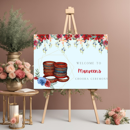 Decor Choora Ceremony Entrance Board Digital Download - Online Template