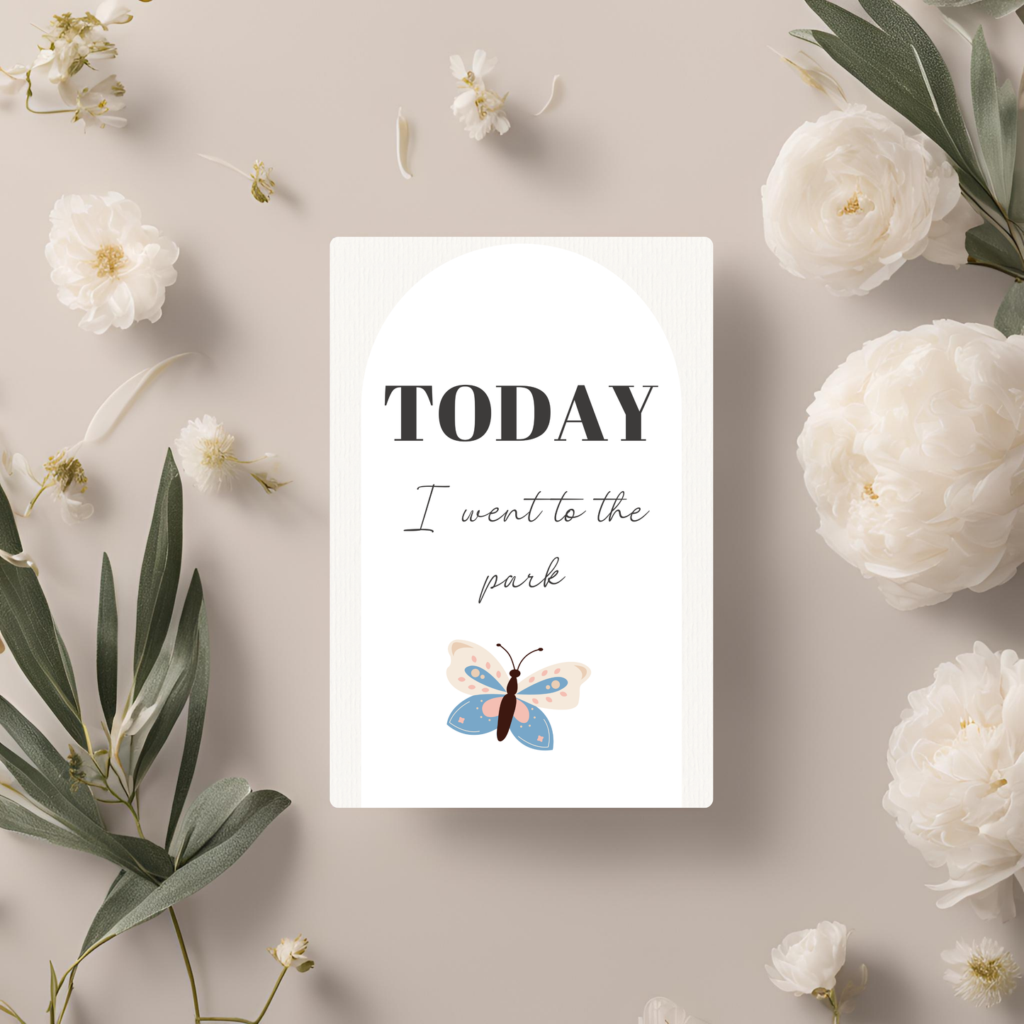 Baby Milestone Digital Download Card - Boho Theme Desi Cards
