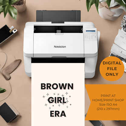 Brown Girl Era Digital Wall Art