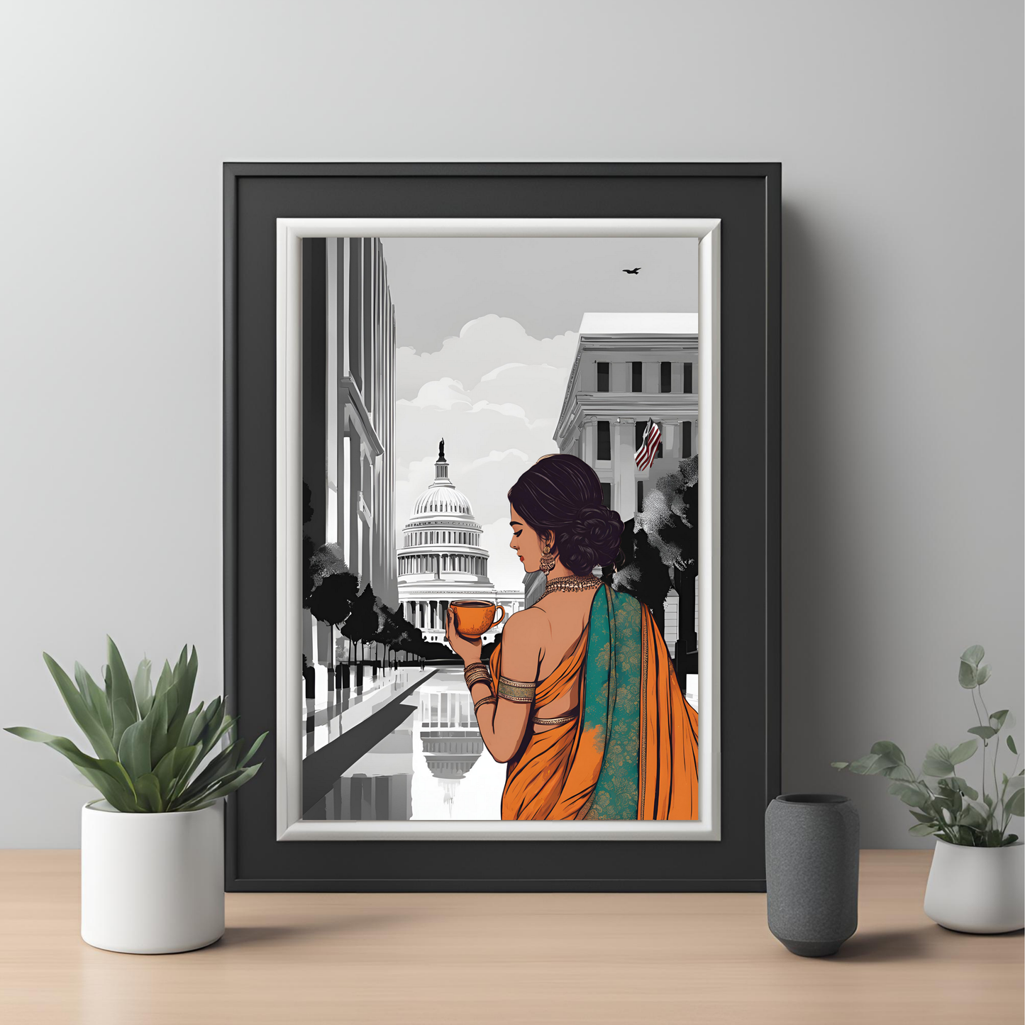 Desi Girl Customisable Travel Print