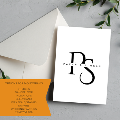 Elegant Wedding Monogram Digital Download - Online Template