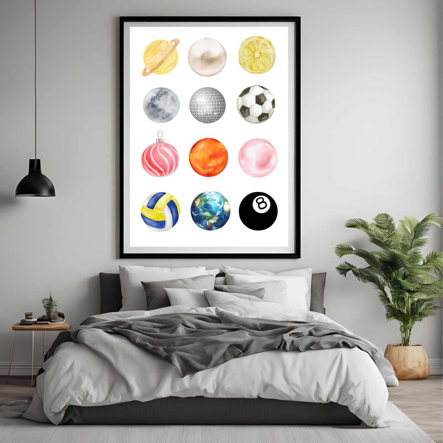 Circles Collage Wall Art Digital Download