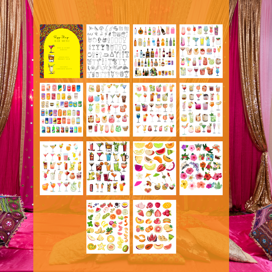 desi editable online colourful bar menu digital template 