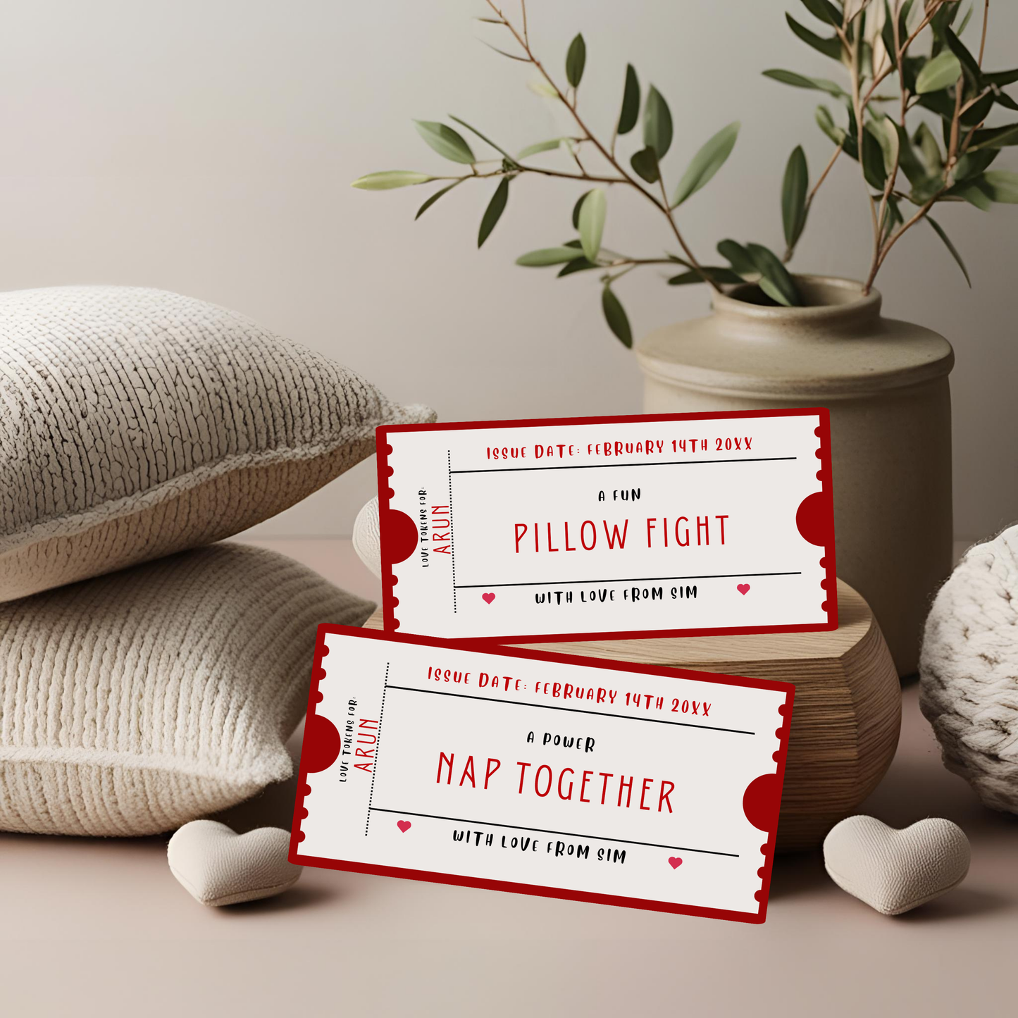 Love Coupon Editable Digital Template