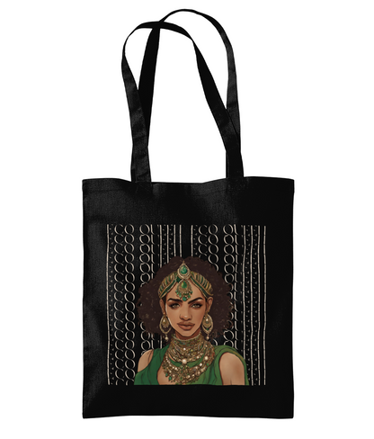 South Asian Art - Brown Eco Queen Tote Bag