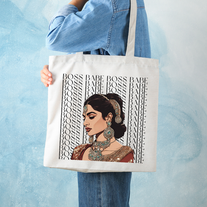 South Asian Art - Boss Babe Tote Bag