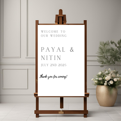 Coloured Minimalist Entrance Board Digital Download - Online Template