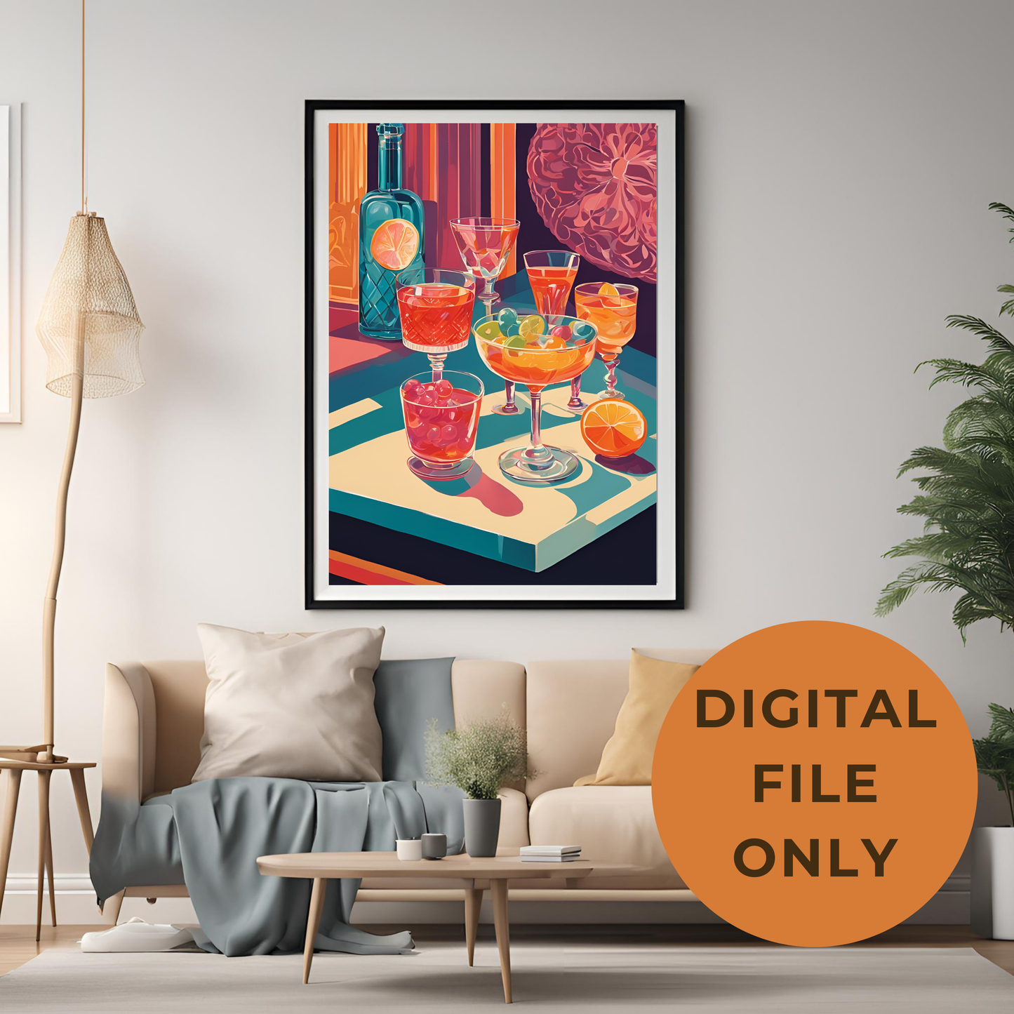 Preppy Cocktail Wall Art Digital Download