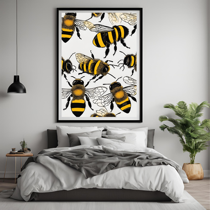 Bee Collage - Digital Printable Wall Art