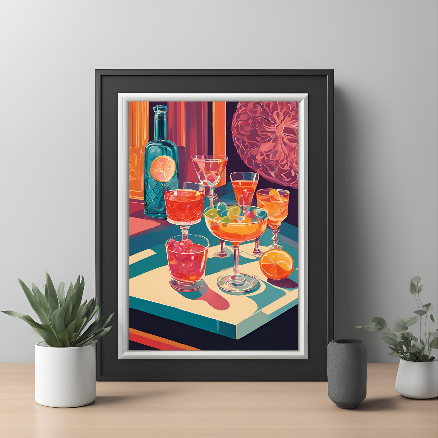 Preppy Cocktail Wall Art Digital Download