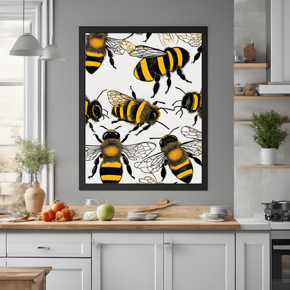 Bee Collage - Digital Printable Wall Art