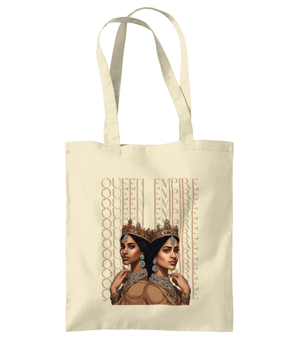 South Asian Art - Brown Queen Empire Tote Bag
