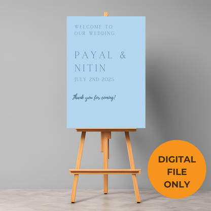 Coloured Minimalist Entrance Board Digital Download - Online Template