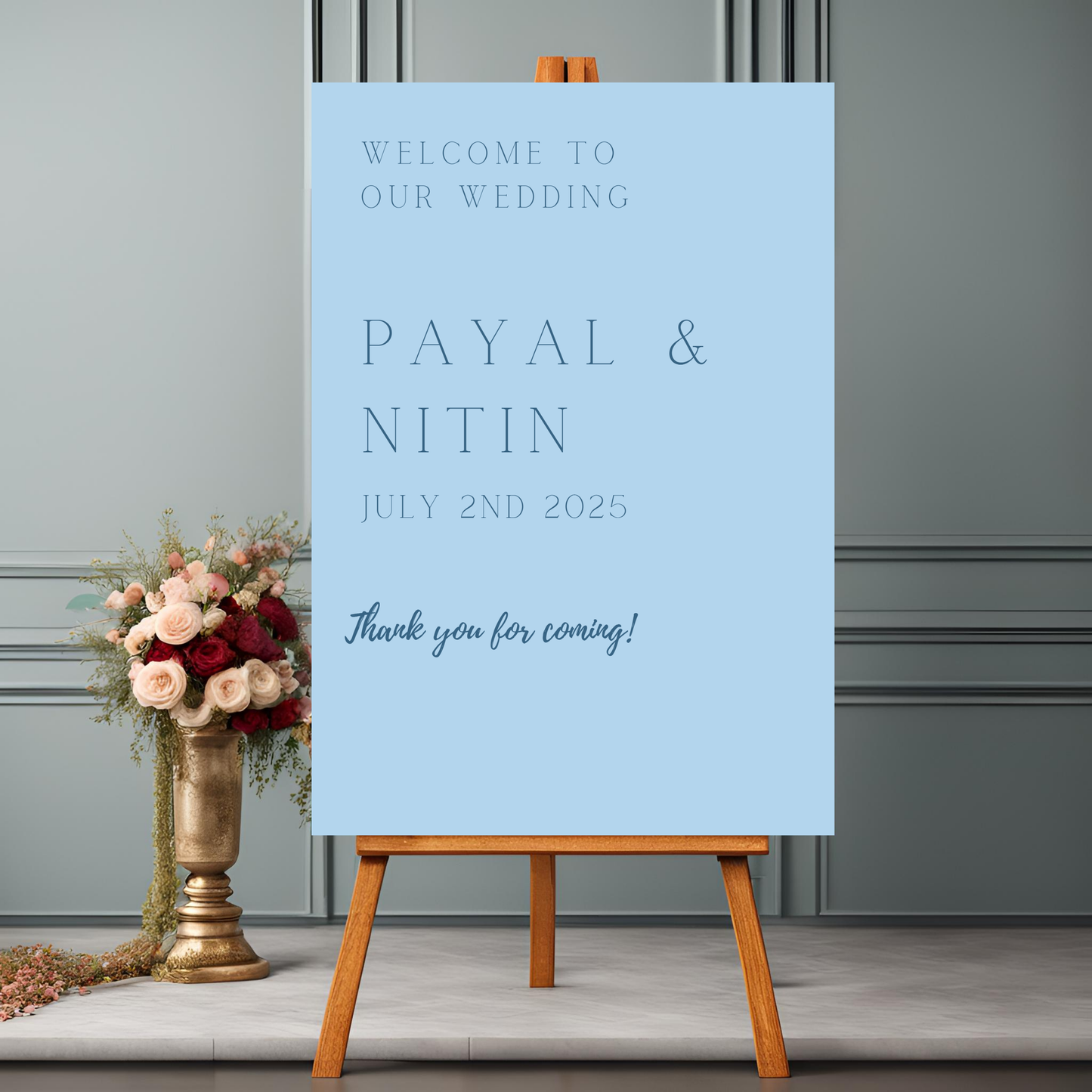 Coloured Minimalist Entrance Board Digital Download - Online Template