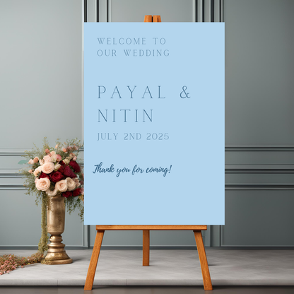Coloured Minimalist Entrance Board Digital Download - Online Template